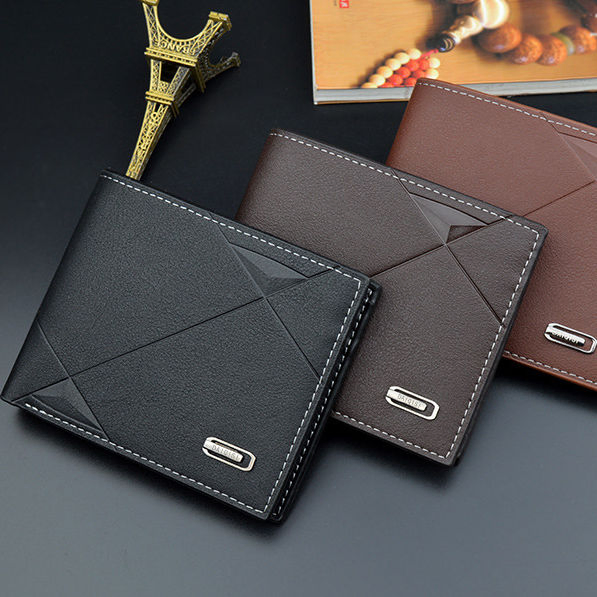 High Quality Fashion Men Business Wallet Multi-Functional PU Leather Coin Purse Portable Credit Card Holder Short Clutch Handbag Wallet Purse Wholesale