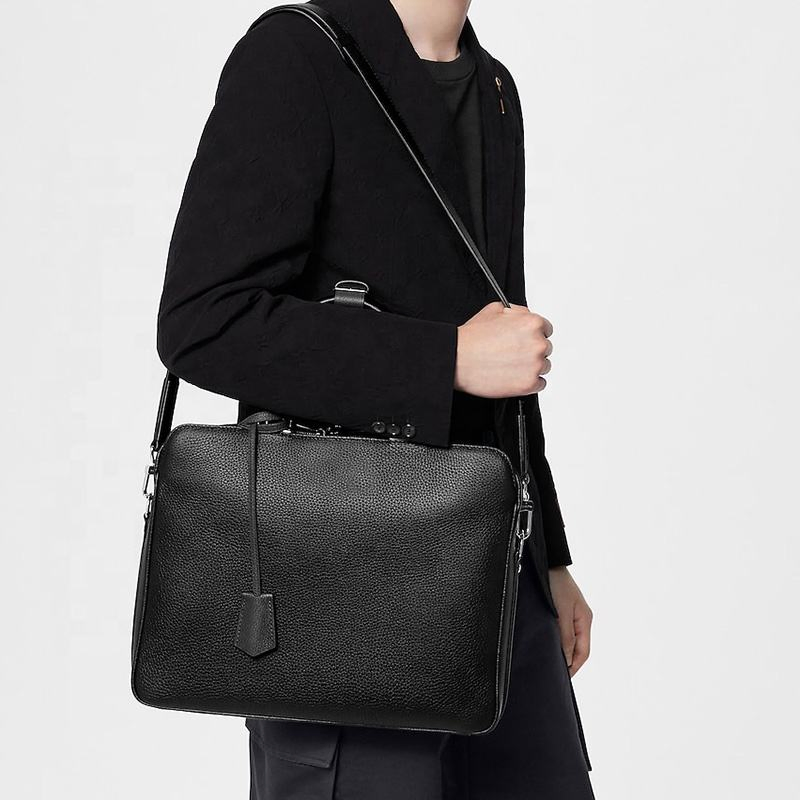 Custom Logo Leather Fashion Briefcase Men Business Briefcase Computer Business Laptop Messenger Bag Laptop Briefcase