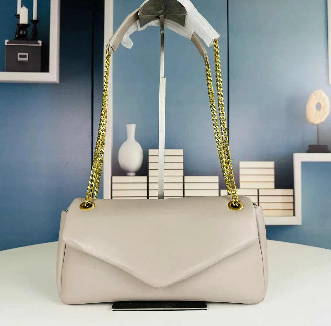 New Collection Handbag Grain Sheepskin Leather Envelope Flip Shoulder Crossbody Bag