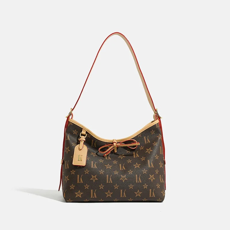 Light Luxury Genuine Leather Casual Shoulder Bag High-Quality Vintage Large Capacity Bag