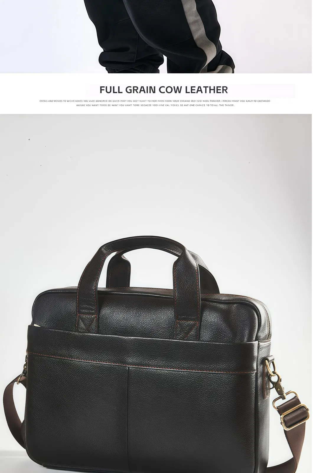 Leather Messenger Bag View 7