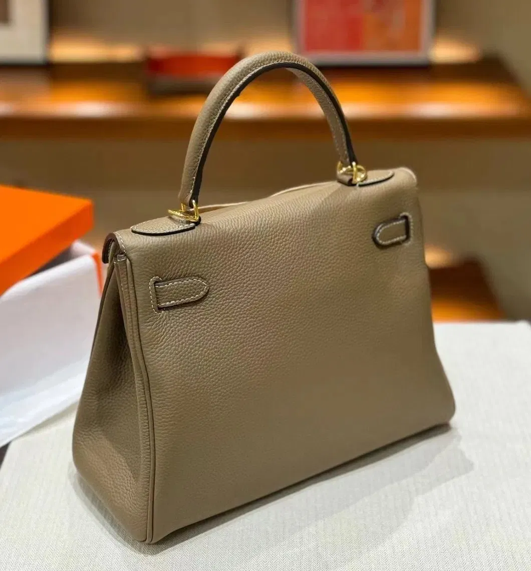 Genuine Leather Women's Bag Top-Grain Cowhide Keli Bag with Inner Stitching of Calfskin Baigou Bags Wholesale Fashion 1688 Designer Handbag Shoulder Bag