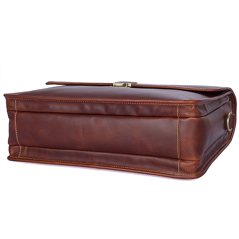 New Reddish Brown Laptop Bag Leather Business Bag Leather Briefcase for Men