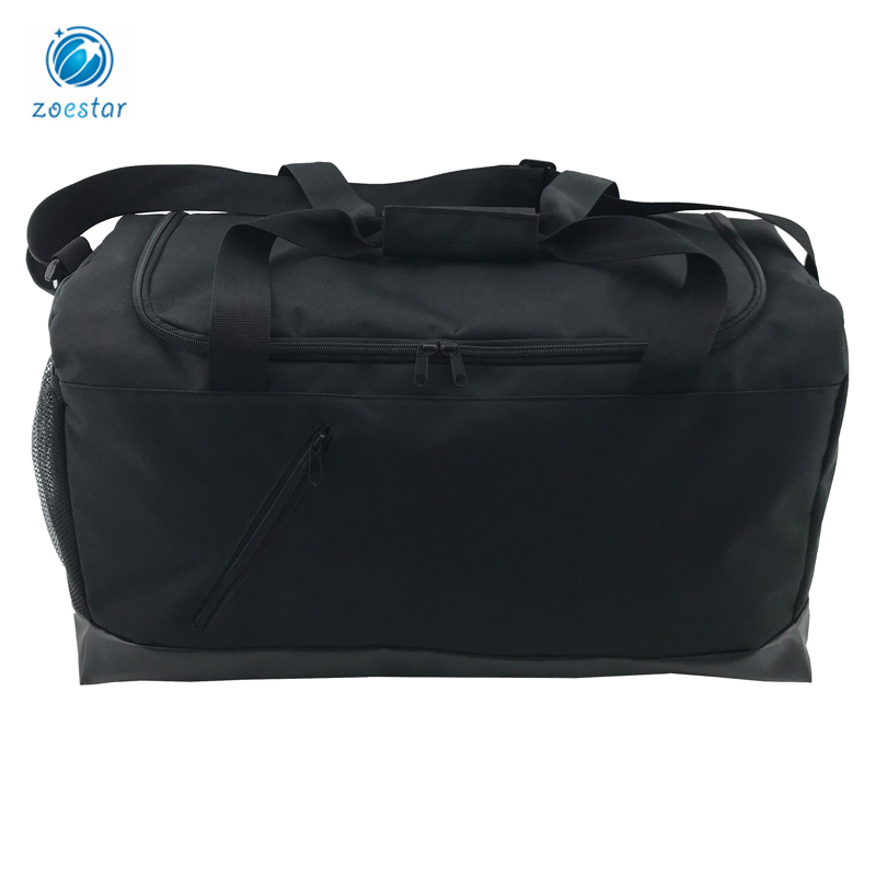 Logo Design Leather and Nylon Duffel Sport Travel Bag