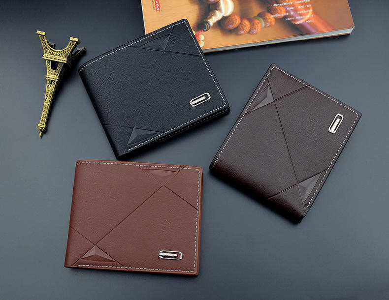 High Quality Fashion Men Business Wallet Multi-Functional PU Leather Coin Purse Portable Credit Card Holder Short Clutch Handbag Wallet Purse Wholesale