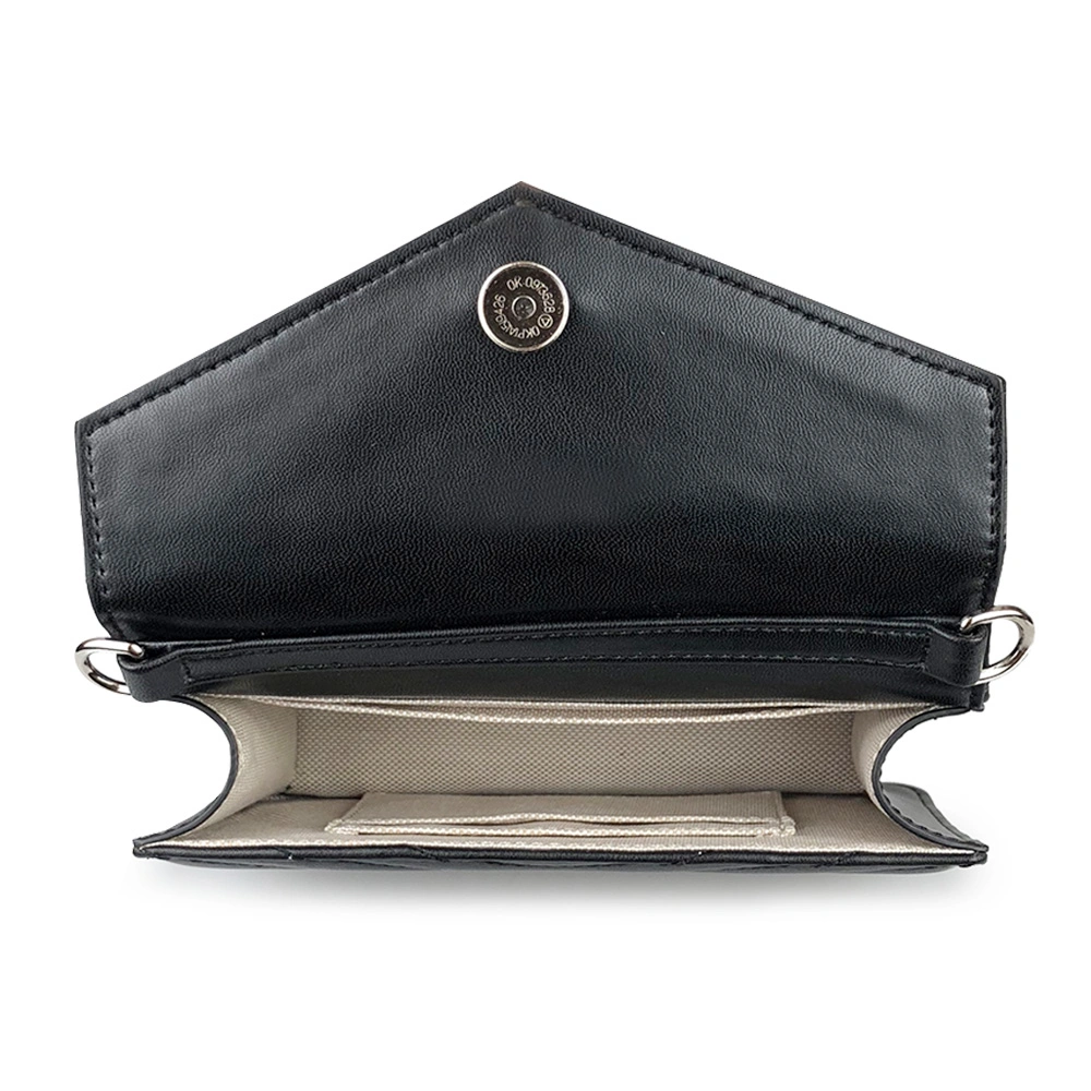 Lady Small Crossbody Bag Genuine Goat Skin Leather Embroidery Clutch Bag