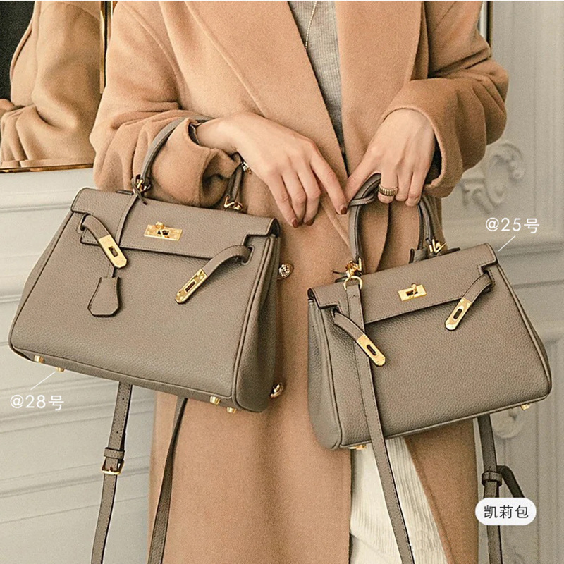 2025 New Women Leather Vintage Style Shoulder Handbag Top Layer Cowhide Crossbody Tote Bag