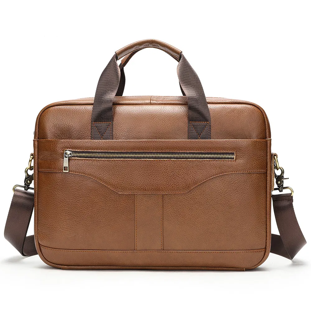 Men Vintage Fashion Business Genuine Leather laptop Briefcase