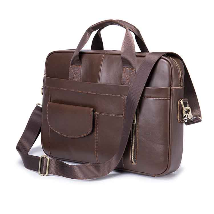 Wholesale Men's Handbag Shoulder Business Bag Genuine Leather Briefcase