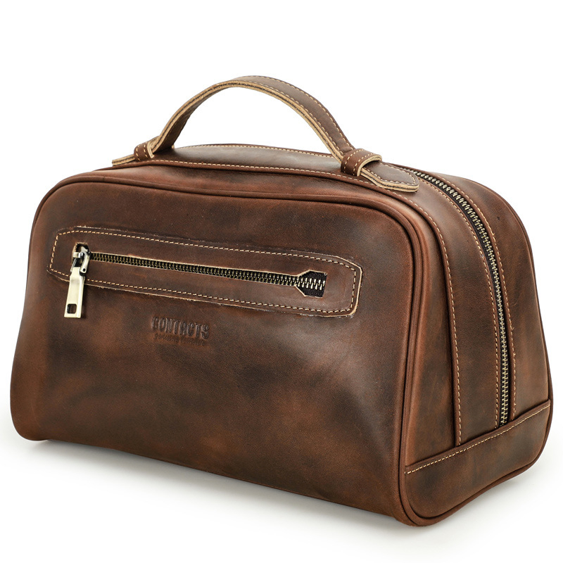 Ga193 Waterproof Zipper Luxury Pouch Women Leather Makeup Bag for Custom with Logo Travel Cosmetic Bags