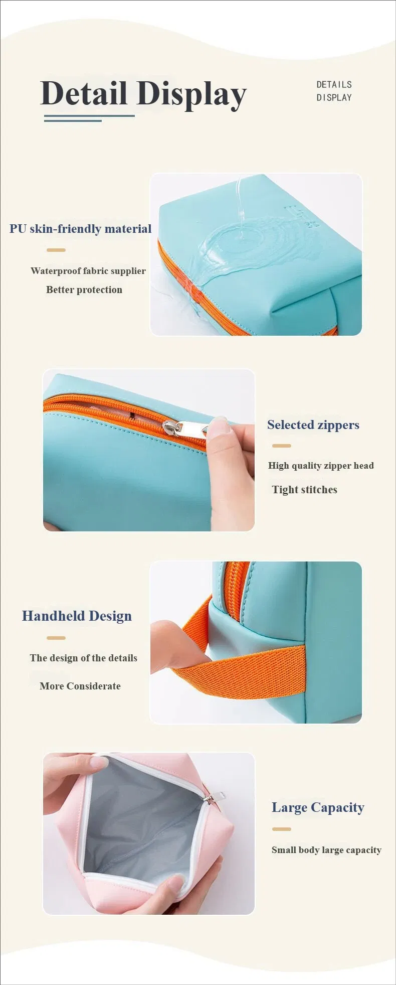 PU Leather Travel Makeup Bag 9