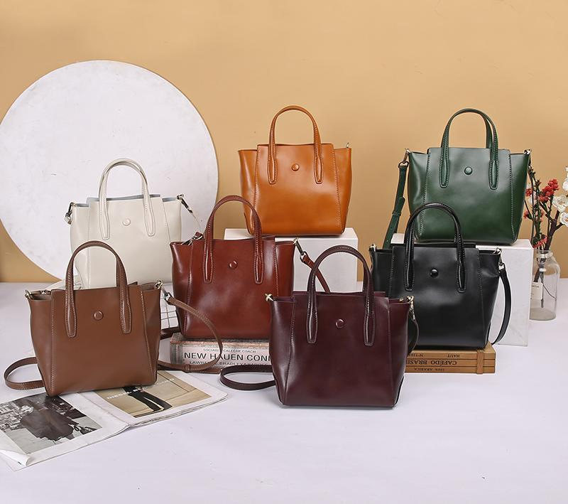 2025 New Desing Lady Togo Genuine Cow Leather Fashion Tote Bag