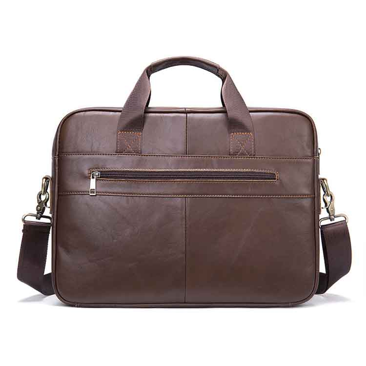 Stylish 14 Inch Genuine Leather Laptop Messenger Bag for Men