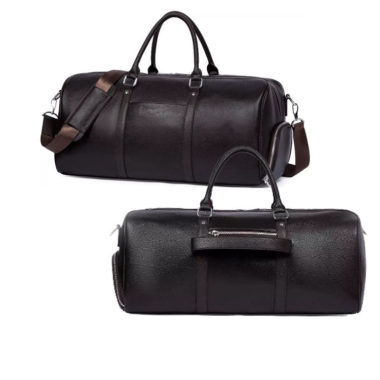 High Quality Leather Travel Duffel Bag Weekender Overnight Bag
