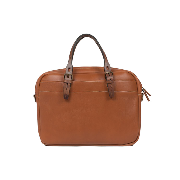 Vintage Bag Vegetable Tanned Leather Laptop Bag Men Briefcase