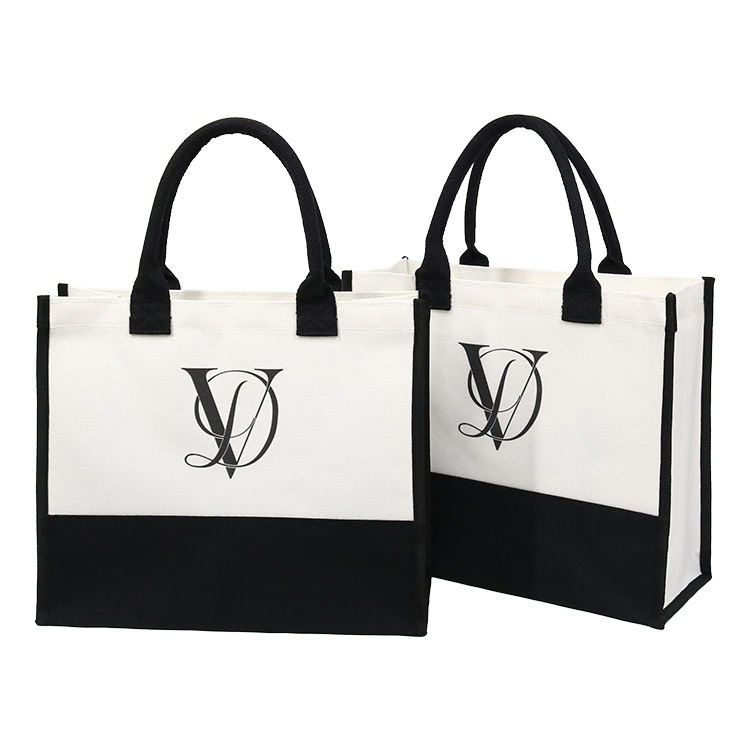 Wholesale Custom Logo Creative Retro Linen Shopping Leather Handle Advertising Eco Jute Tote Bag for Women