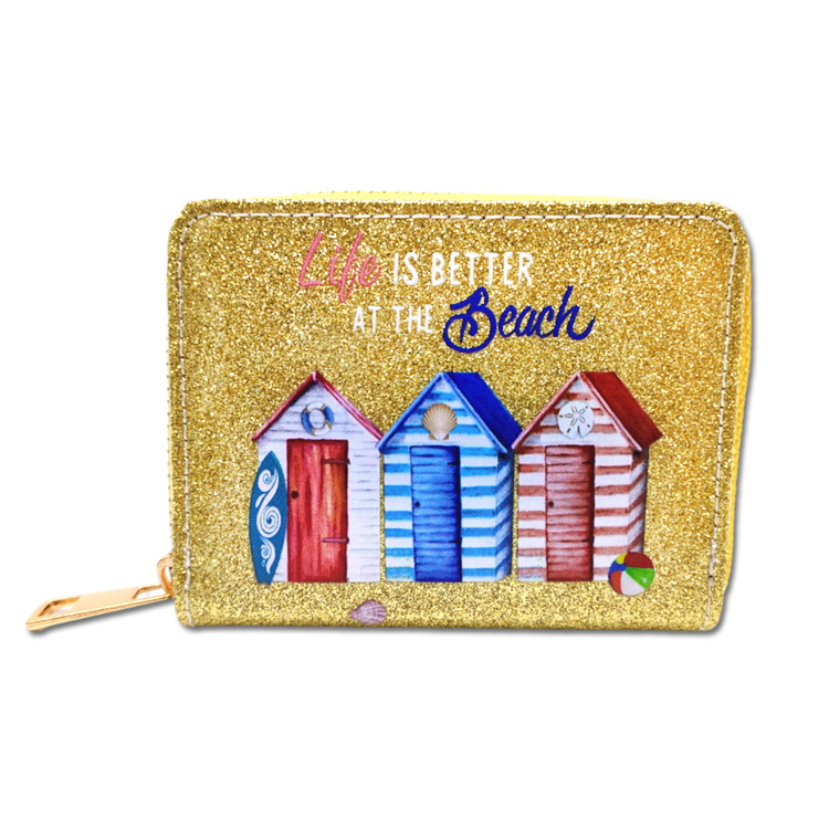 Custom Logo PU Leather Women Clutch Purse Korea Souvenir Wallet Rhinestone Coin Purse