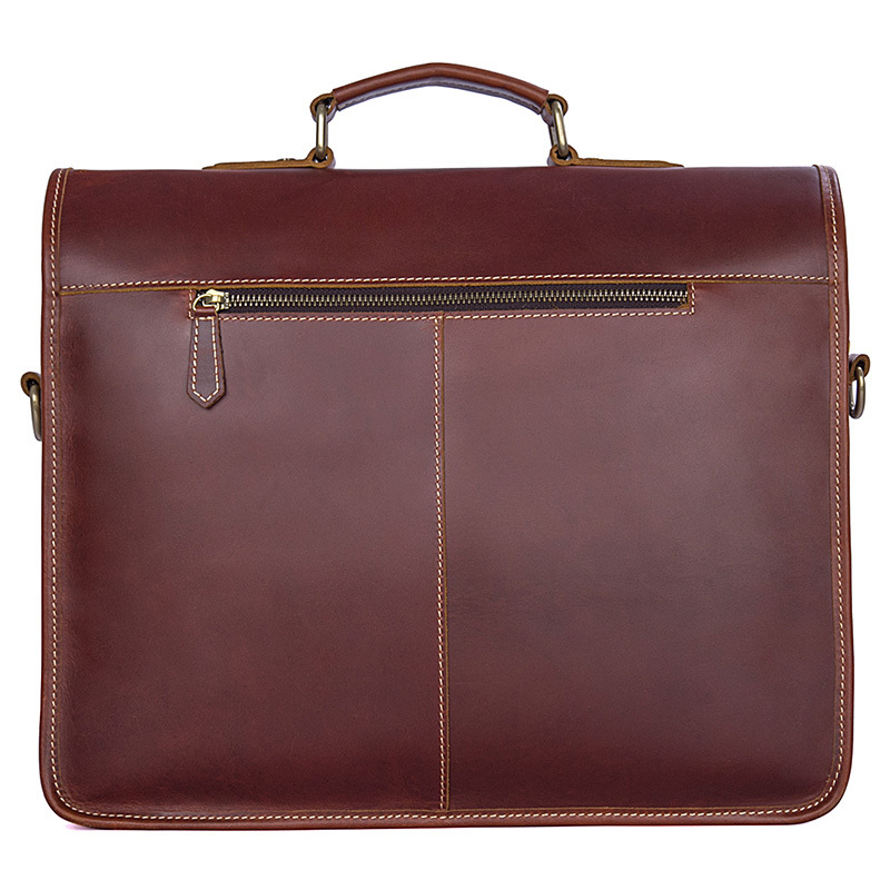 New Reddish Brown Laptop Bag Leather Business Bag Leather Briefcase for Men