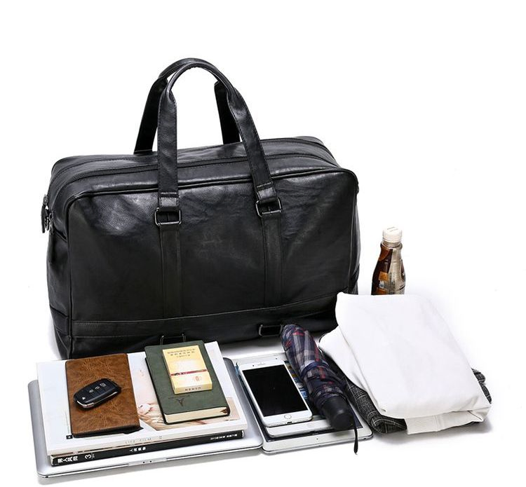 Vegan Leather Bag Travel Duffel Weekender Bag Bolsa De Cuero Carry on Overnight Bag Sports Duffel Bag for Men and Women