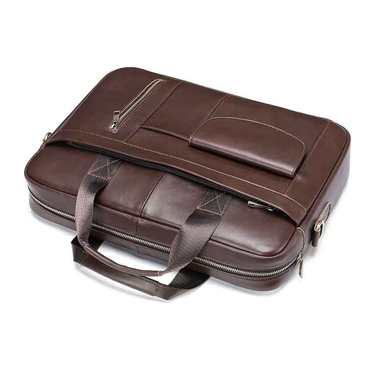 Wholesale Men's Handbag Shoulder Business Bag Genuine Leather Briefcase