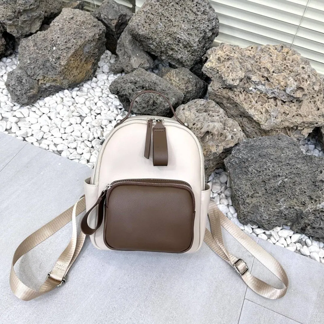 Casual Vegan Fashion Sports Travel Backpack for Ladies Made of Apple Leather