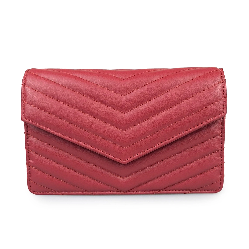 Lady Small Crossbody Bag Genuine Goat Skin Leather Embroidery Clutch Bag