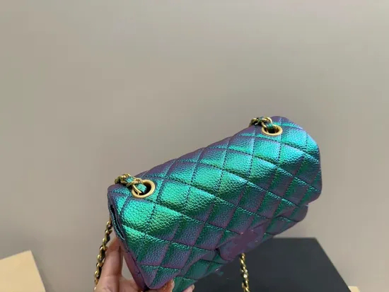 High Quality Pearlescent Sheepskin Handbag Diamond Underarm Shoulder Crossbody Bag Women's Tote Bag