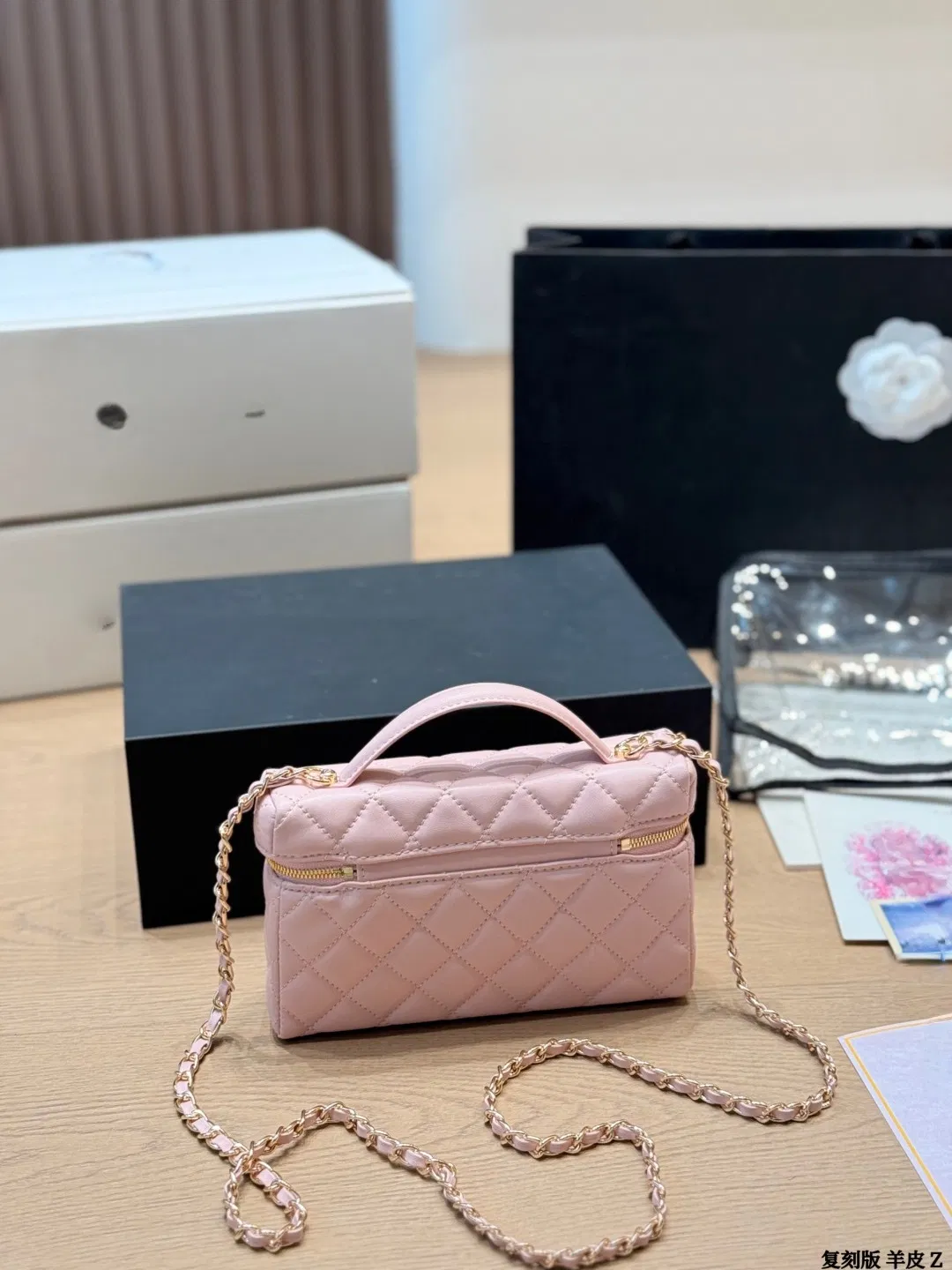 Replica Copy Handbags Women Online Store Canvas Real Leather Tote Hand Bag Genuine Leather Handbag