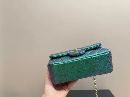 High Quality Pearlescent Sheepskin Handbag Diamond Underarm Shoulder Crossbody Bag Women's Tote Bag