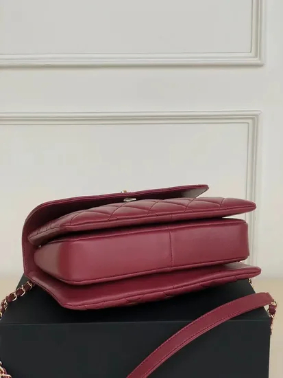 2025 New Genuine Leather Diamond Chain Bag Handbag Shoulder Messenger Bag Sheepskin Women's Bag