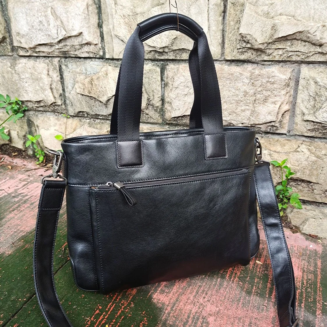 Vintage Mens Handmade Genuine Leather Briefcase Messenger Bag 14" Laptop School College Bag RS-Ypsy-6531