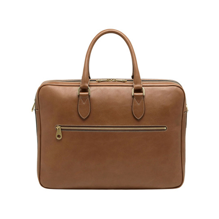 Elegant Full Grain Leather Briefcase for Business Professionals