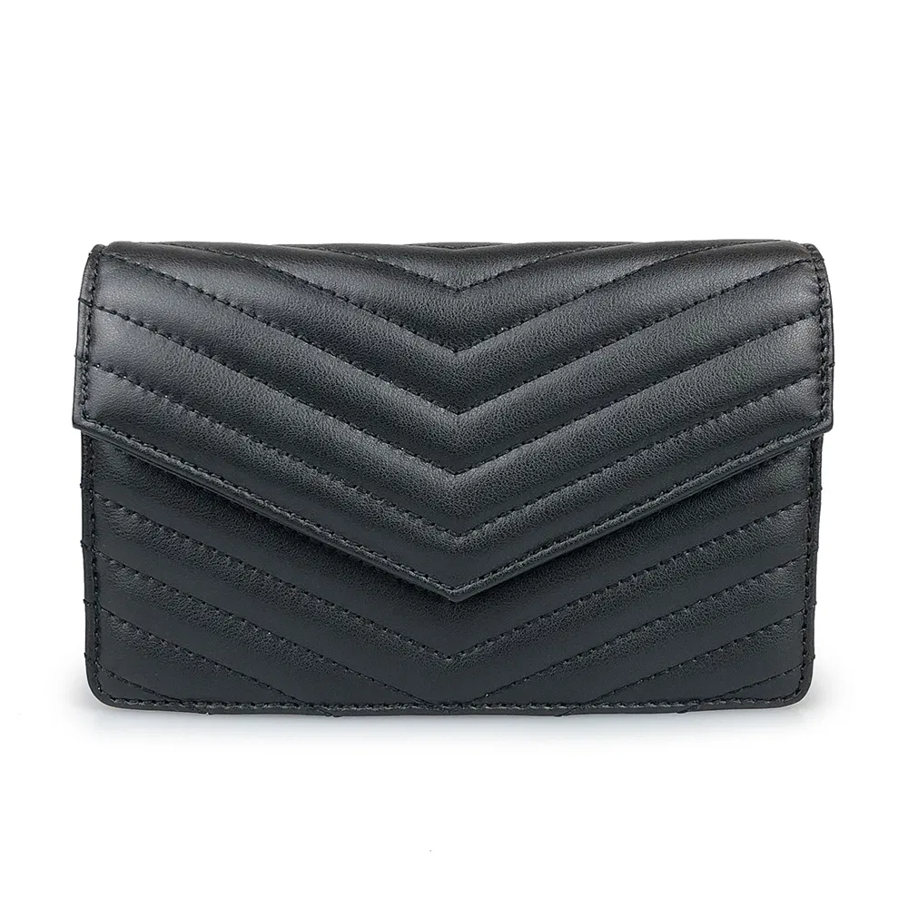 Lady Small Crossbody Bag Genuine Goat Skin Leather Embroidery Clutch Bag