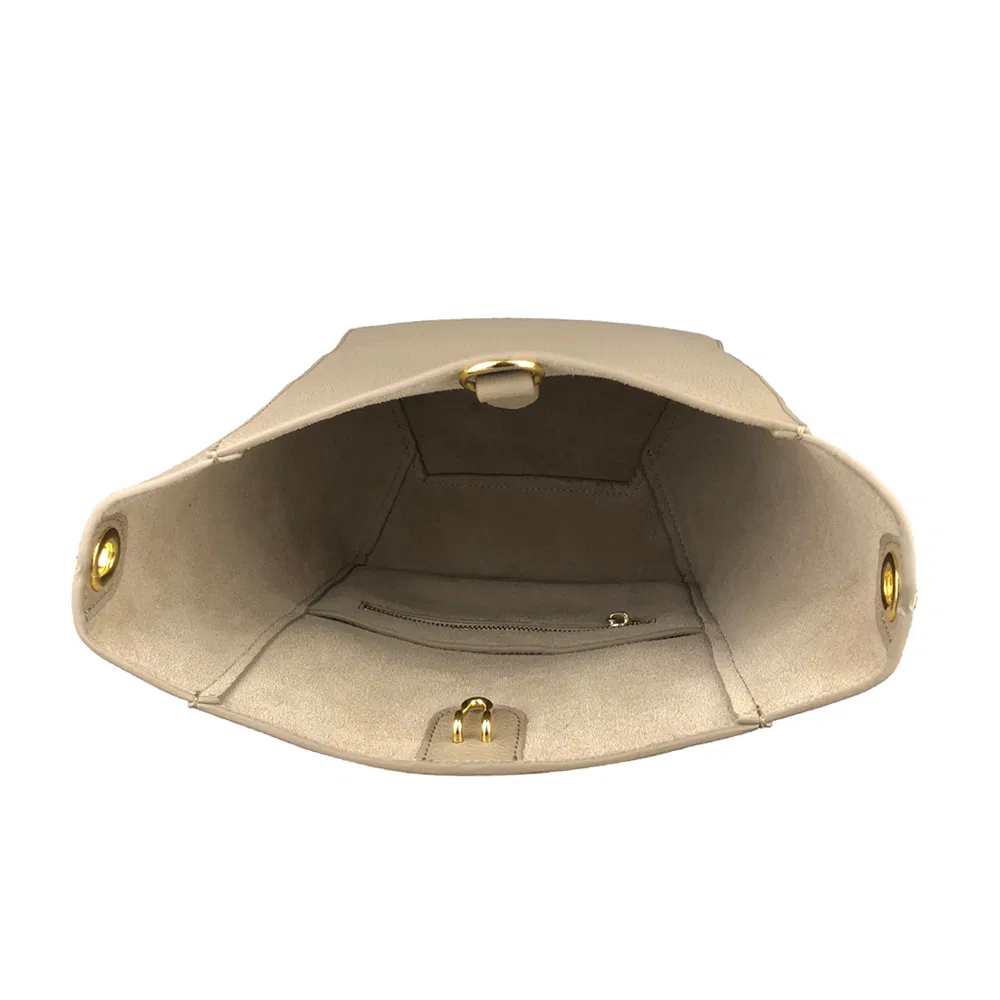 Custom Lady Fashion Genuine Cow Leather Shoulder Tote Bag