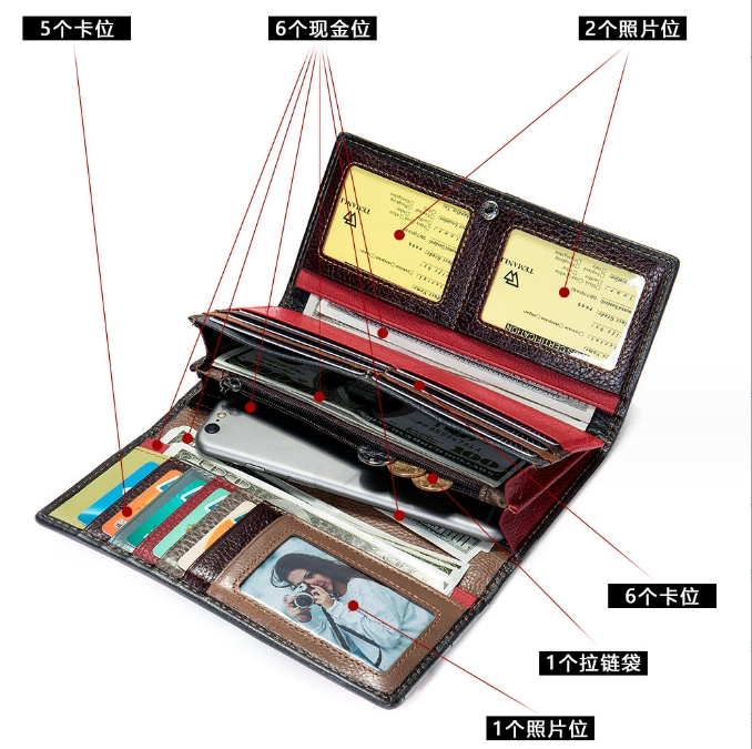 Luxury Fashionable Genuine Leather Women's Lady Handbag Wallet Purse