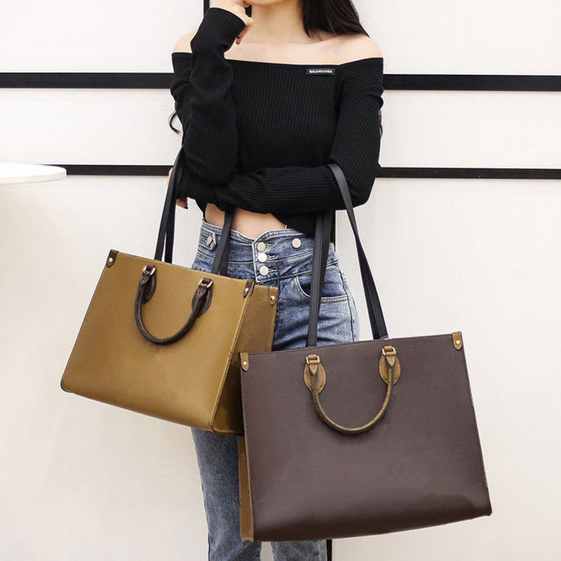Vintage Designer Bags Handbag Totes Women Wallet Fashion Replica Online Store Leather 1: 1 Old Flower Brown Lattice Girl Shoulder Lady Bags High Shopping Bag