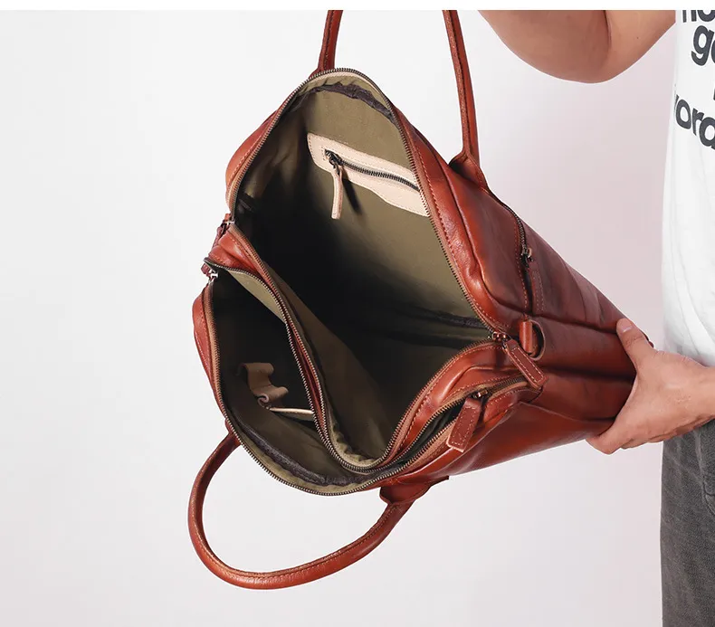 Leather Briefcase View 11