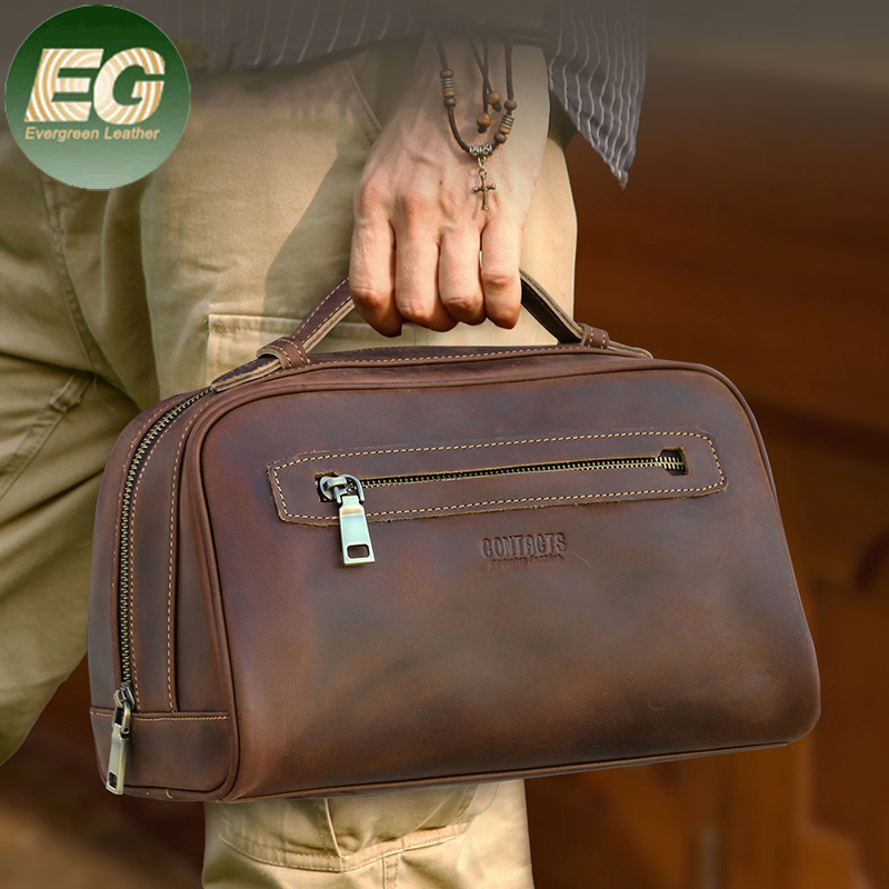 Ga193 Waterproof Zipper Luxury Pouch Women Leather Makeup Bag for Custom with Logo Travel Cosmetic Bags