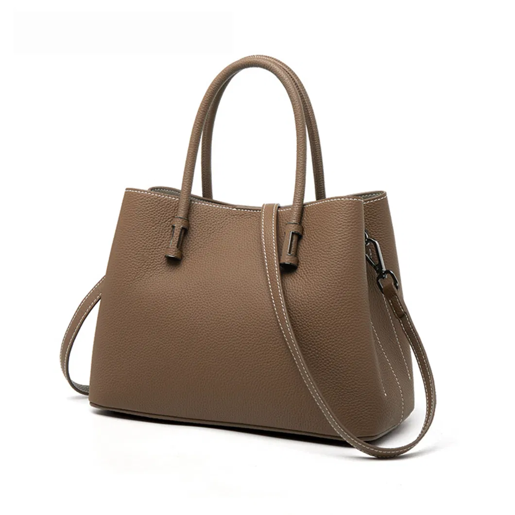 Customize Fashion Cow Leather Hand Bag for Ladies Shoulder Bag Women's Cow Leather Cowhide Tote Bag Handbags for Lady