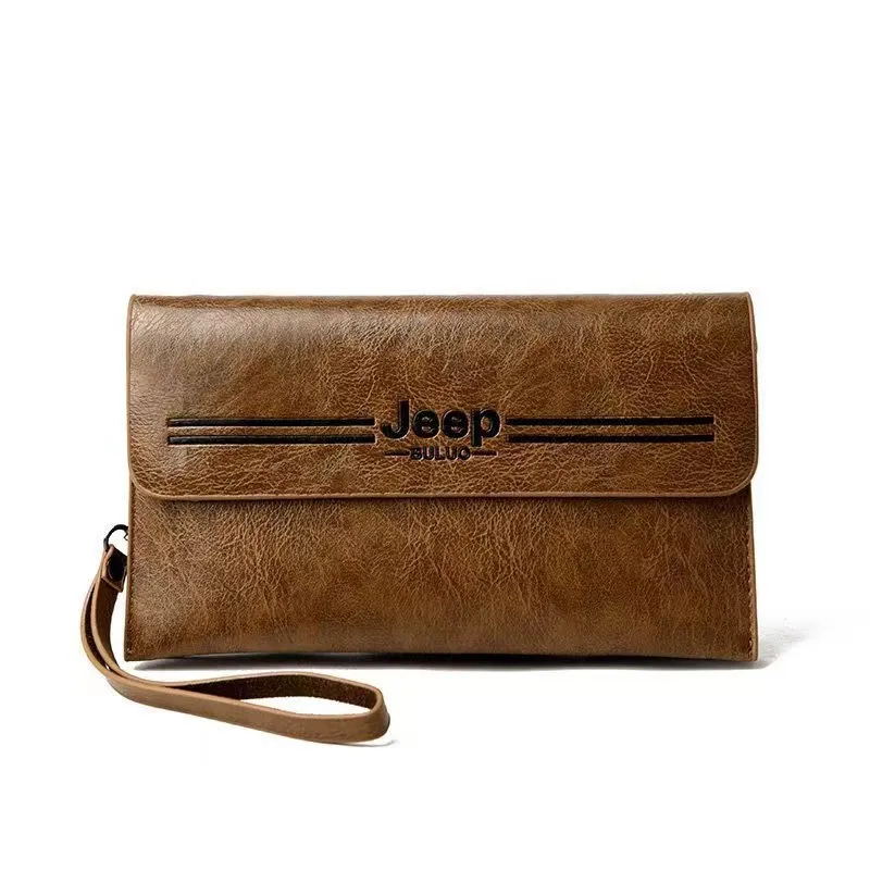 Factory Wholesale PU Leather Clutch Purse for Men