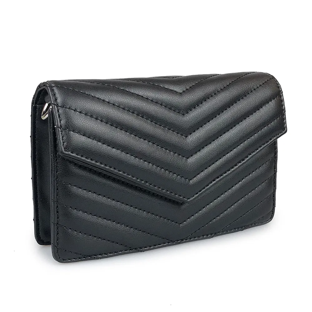 Lady Small Crossbody Bag Genuine Goat Skin Leather Embroidery Clutch Bag