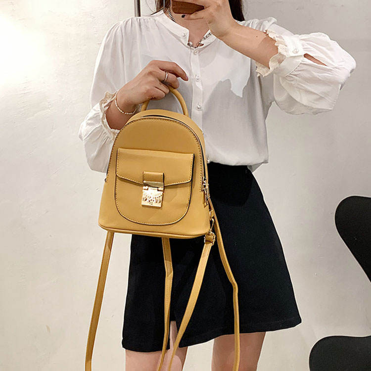2022 Designer Custom Women's High Quality Fashion College Vegan Leather Zipper Backpack in Stock