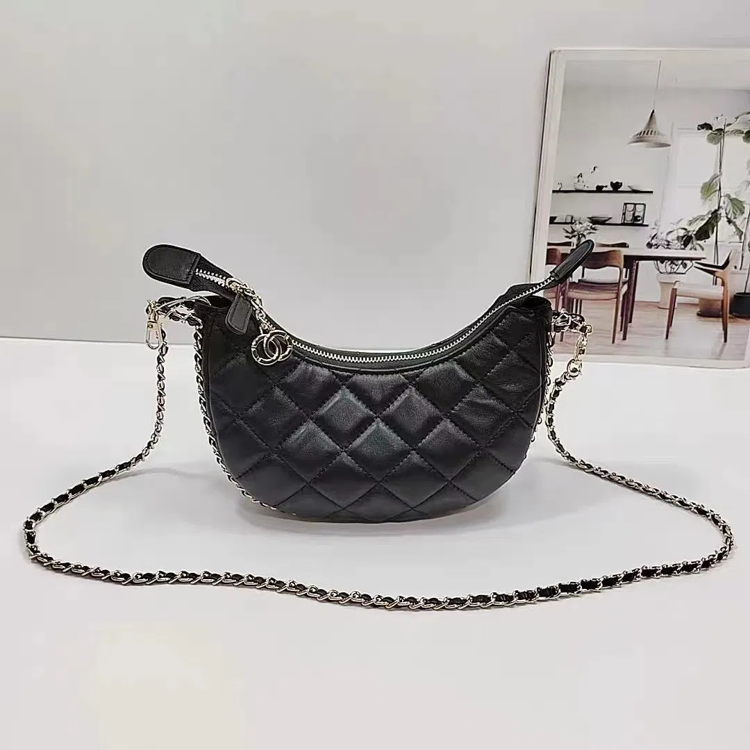 Sheepskin Small Fragrant Wind Lingge Chain Fashion Underarm 2024 New Diagonal Straddle Shoulder Women's Bag