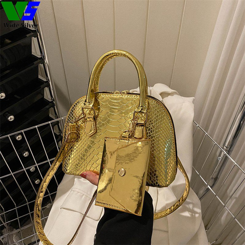 Wide Silver Berserk Bolsas PARA Mujer De Marca Cartera Bling Unique Purses