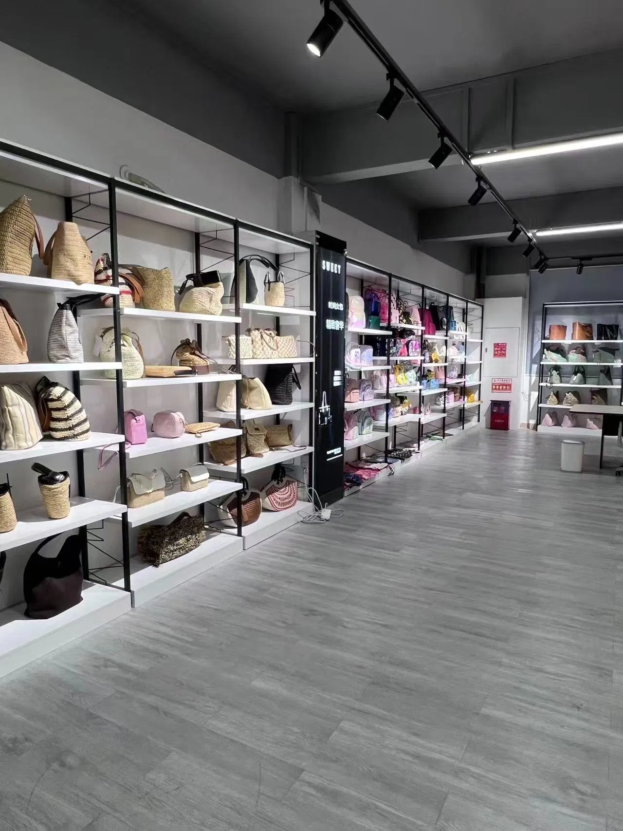 Blue Cow Leather Square Simple European Design Tote Bag