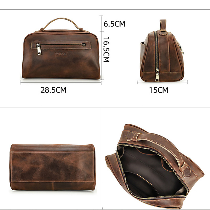 Ga193 Waterproof Zipper Luxury Pouch Women Leather Makeup Bag for Custom with Logo Travel Cosmetic Bags