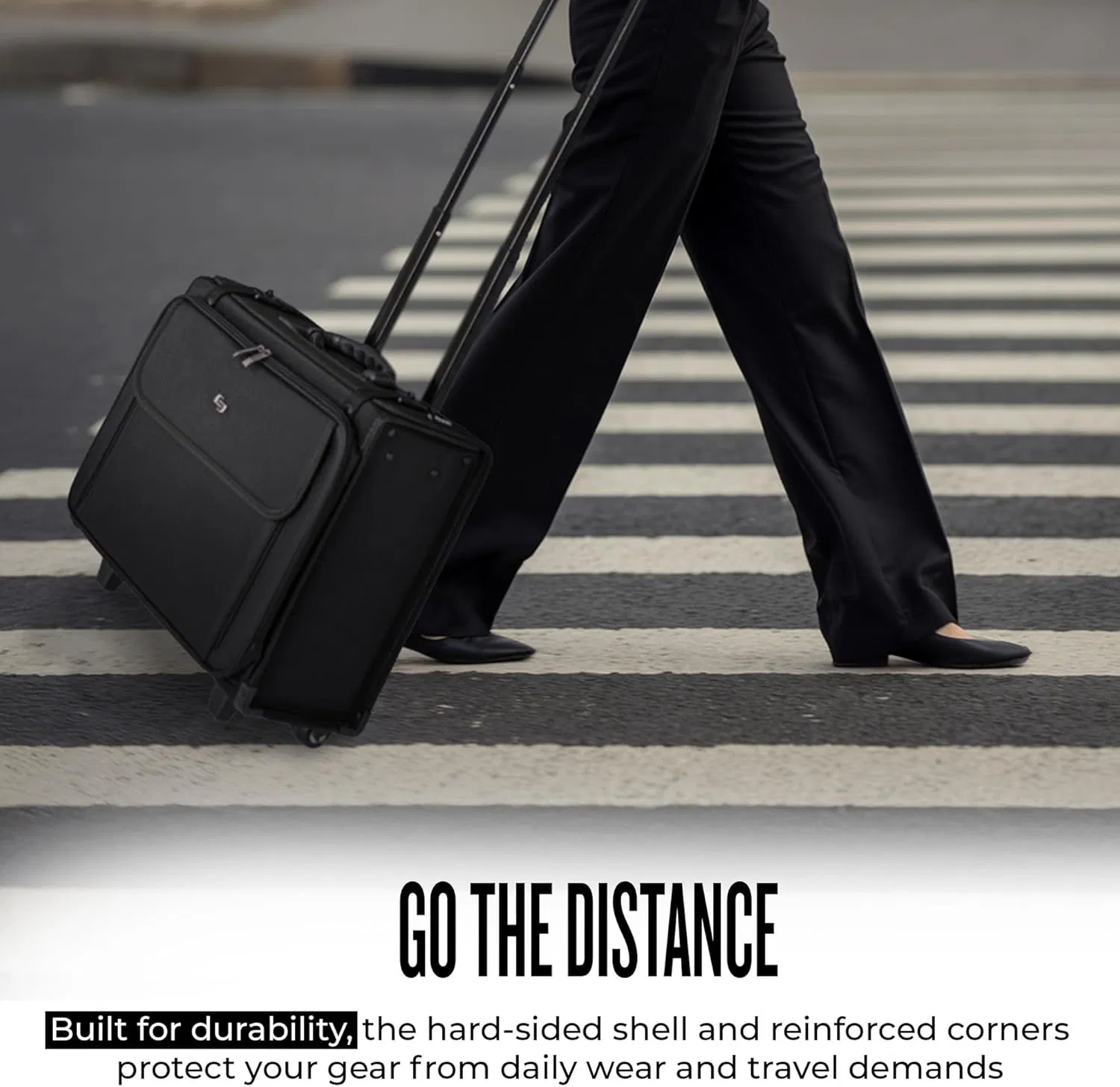 Hard Sided Rolling Lawyer Briefcase