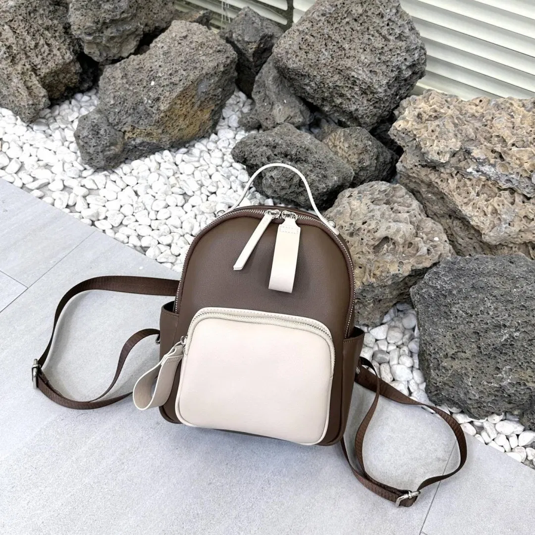 Casual Vegan Fashion Sports Travel Backpack for Ladies Made of Apple Leather