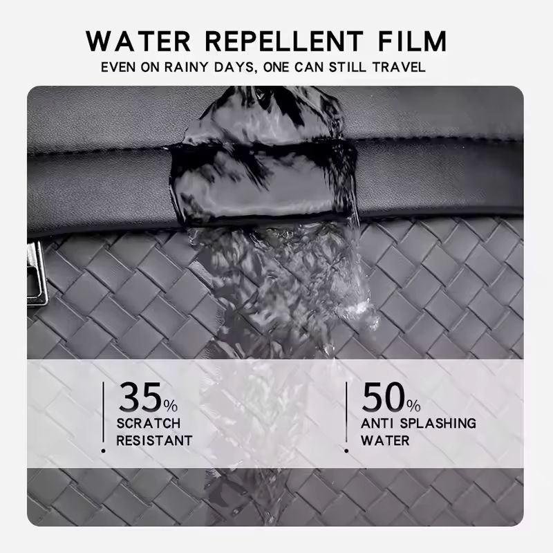 New Trend PU Leather Waterproof Shoulder Bag Men's Business Messenger Crossbody Bag