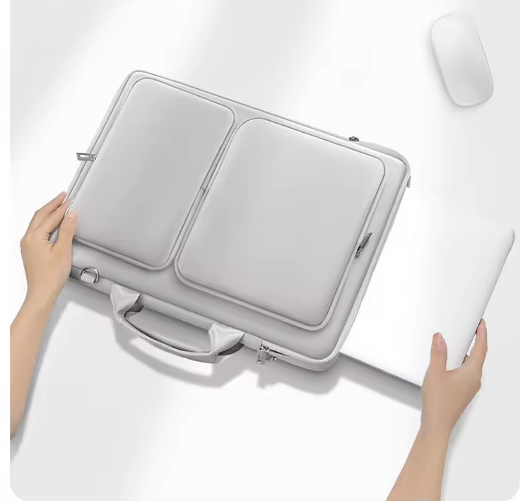 13-Inch Business EVA Computer Case with Durable Leather Polyester Laptop Bag